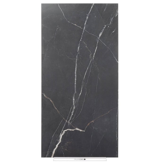 Schwarzer Calacatta-Marmor matt