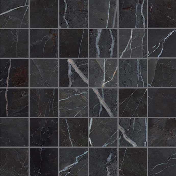Schwarze Calacatta-Marmor Mosaik