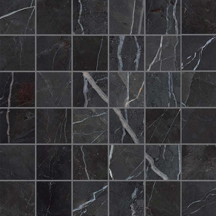 Schwarze Calacatta-Marmor Mosaik