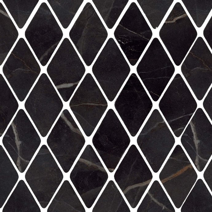 Calacatta Black rhombuses mosaic