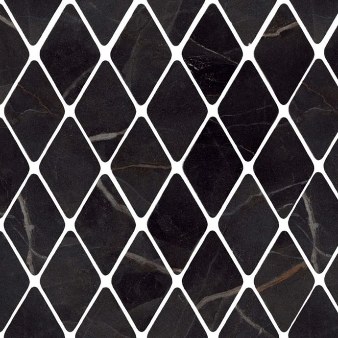 Calacatta Black rhombuses mosaic