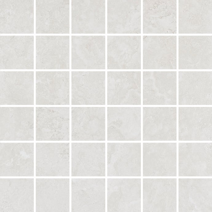 Zeitgenössischer Weißer Crosscut Travertin Mosaik