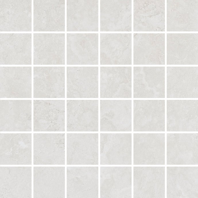Zeitgenössischer Weißer Crosscut Travertin Mosaik