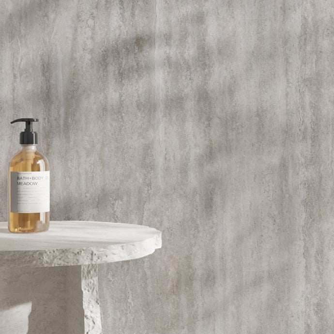 Veincut grey travertine marble
