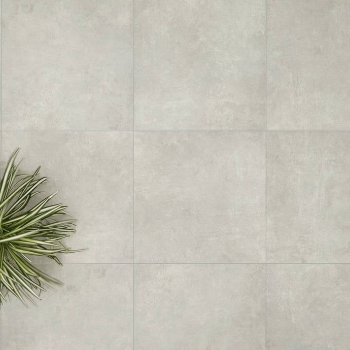 Carrelage effet ciment gris clair