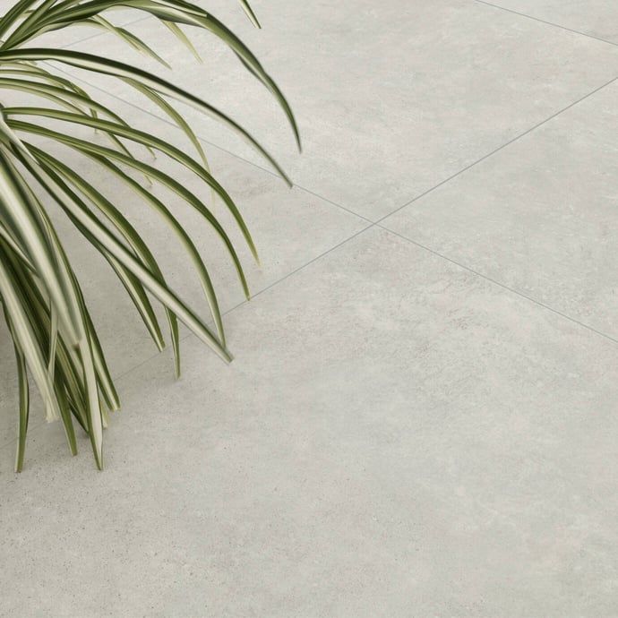Carrelage effet ciment gris clair