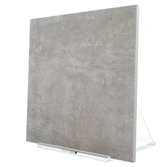 Dark grey concrete floor tiles 2 cm thick grip R11
