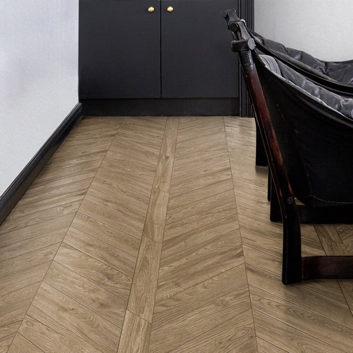 Bois clair essentiel chêne en chevron