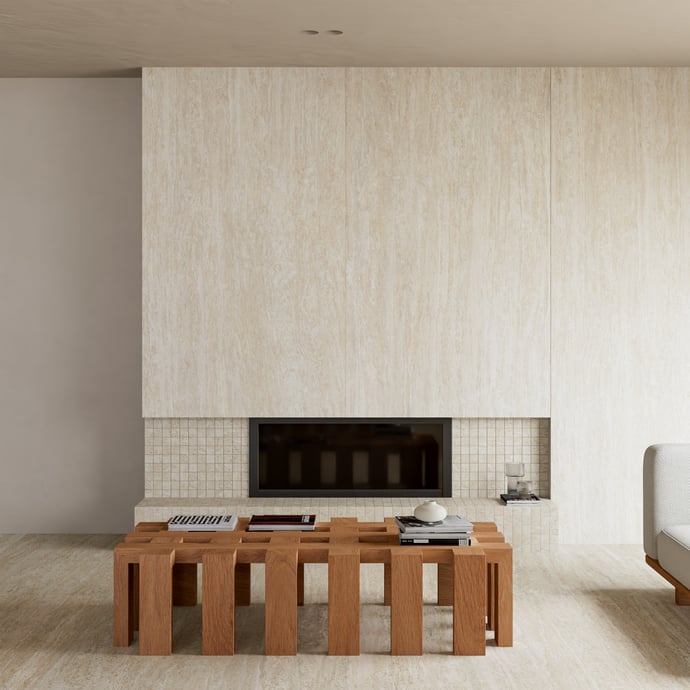 Contemporary Beige Veincut Travertine