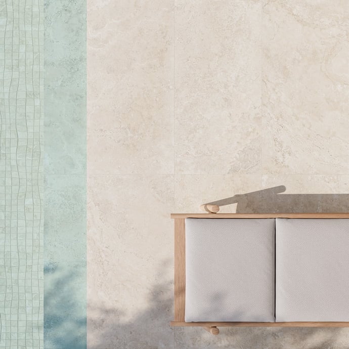 Travertino Beige Crosscut Contemporaneo 20 mm Outdoor