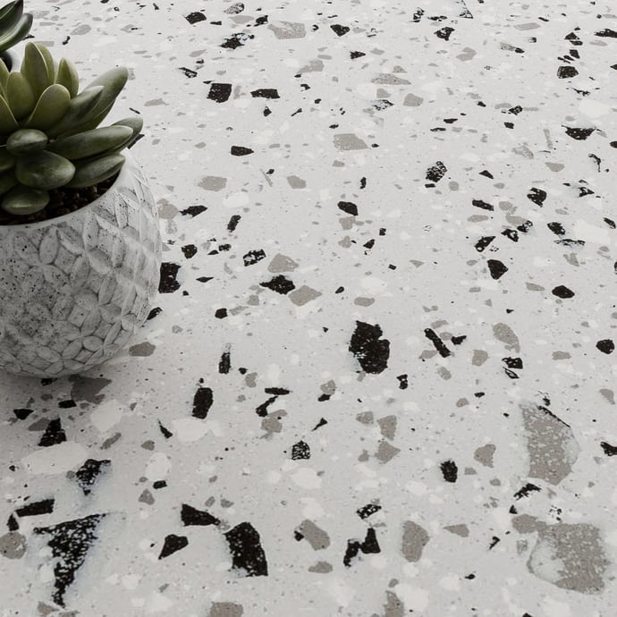 Terrazzo Silver Matt Full-Body
