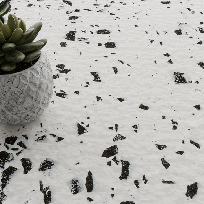 Terrazzo Weiß Ganzkörper Outdoor