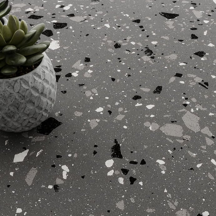 Terrazzo Antracite Tech Full-Body 14 mm