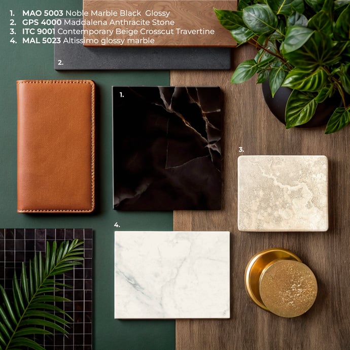 Marbre brillant onyx noir