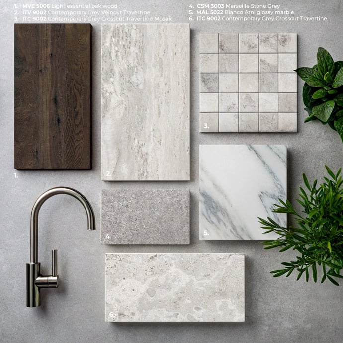 Travertin Crosscut Gris Contemporain antidérapant extérieur R11