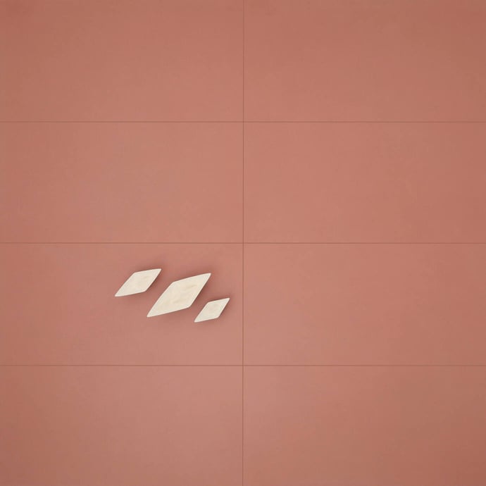 Effet ciment mat essentiel rouge corail