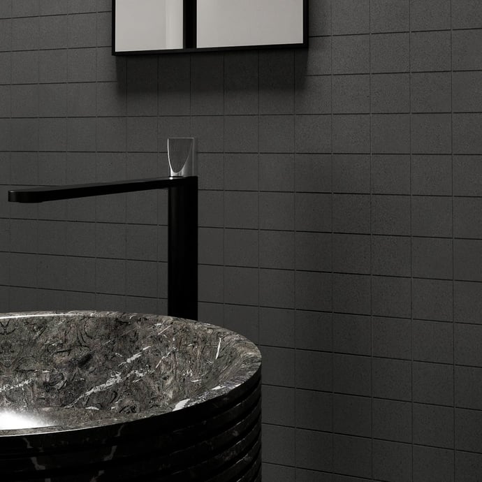 Mosaïque 5x5 cm Béton Anthracite