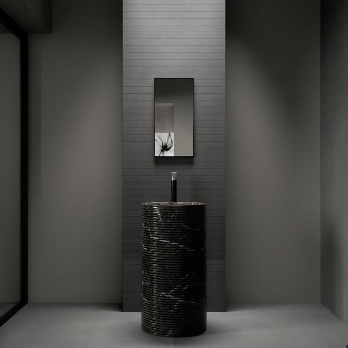 Mosaik 5x5 cm Anthrazit Zement