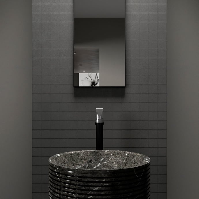Mosaïque 5x5 cm Béton Anthracite