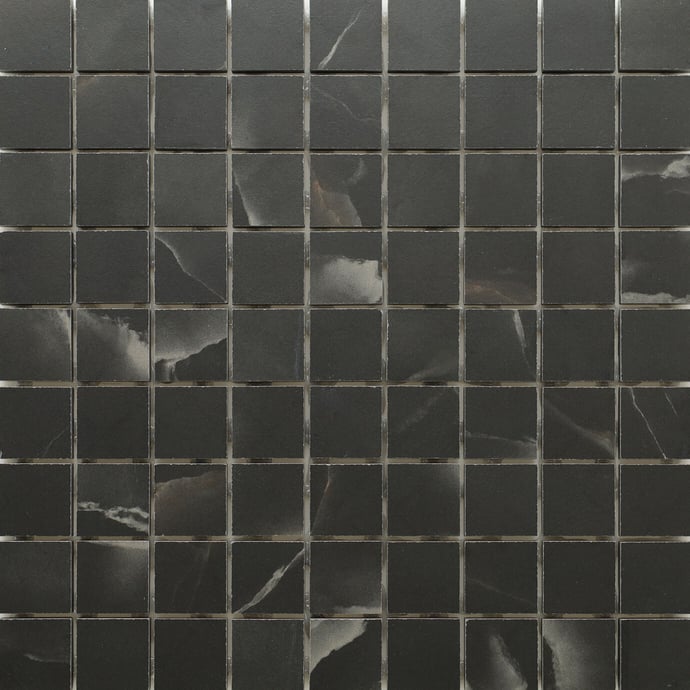 Edles Marmor Mosaik Schwarz Matt
