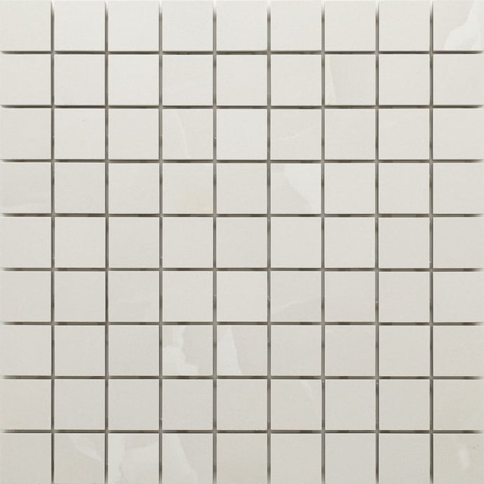 Edles Marmor Mosaik Elfenbein Matt