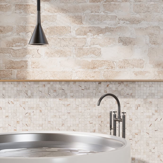 Stein Oxford Weiß Mosaik