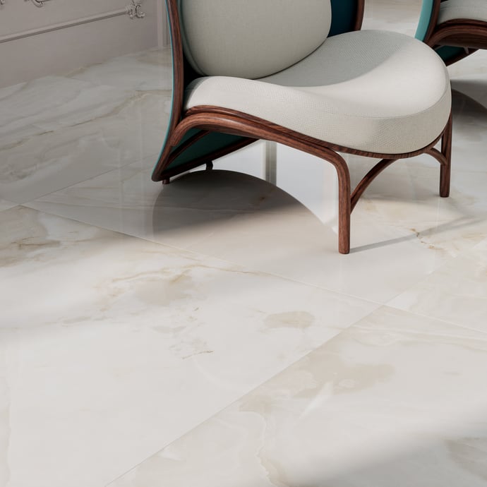 Maison Alabaster Glänzendes Perle 6 mm