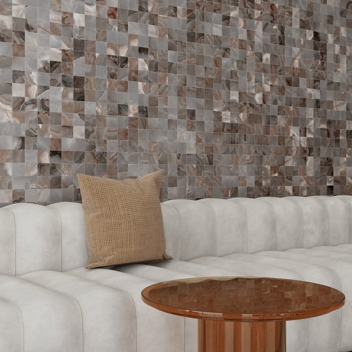 Maison Alabaster Matt Kakao Mosaik 7,5x7,5