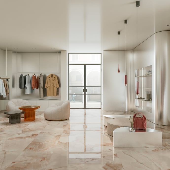 Maison Alabaster Glänzendes Rosa
