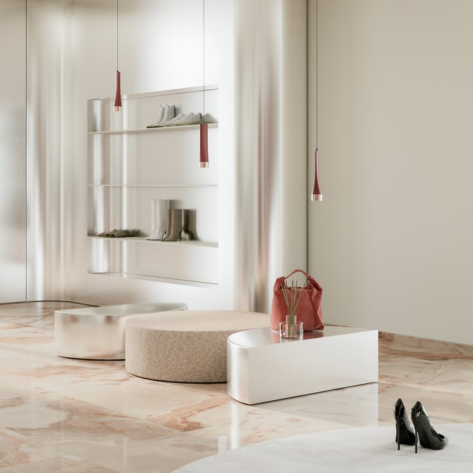 Maison Alabaster Glänzendes Rosa