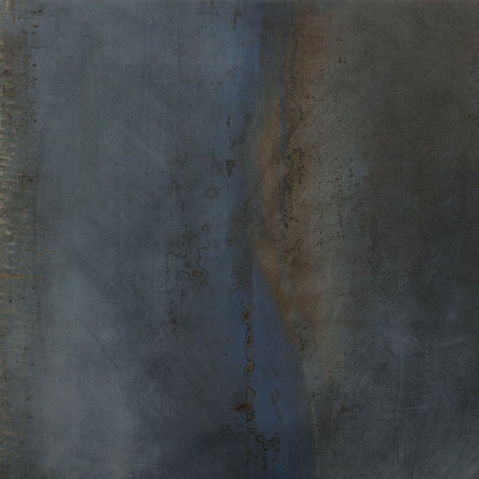 Leicht oxidiertes blau Metall