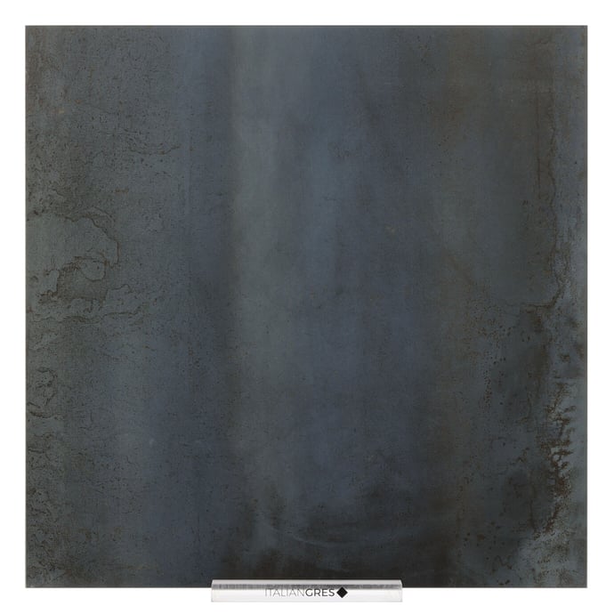 Leicht oxidiertes blau Metall