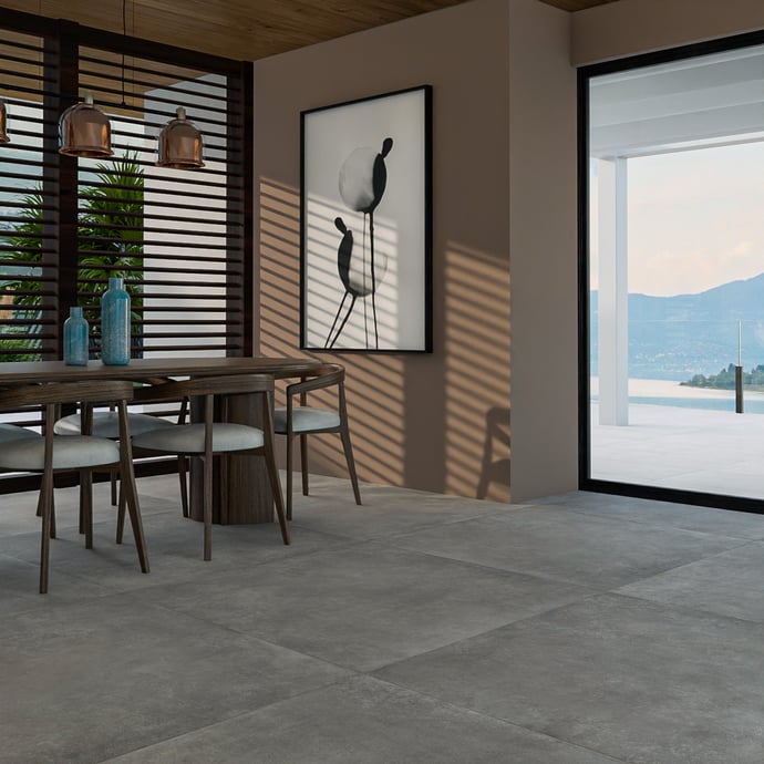 Dunkelgrauer Beton Terra