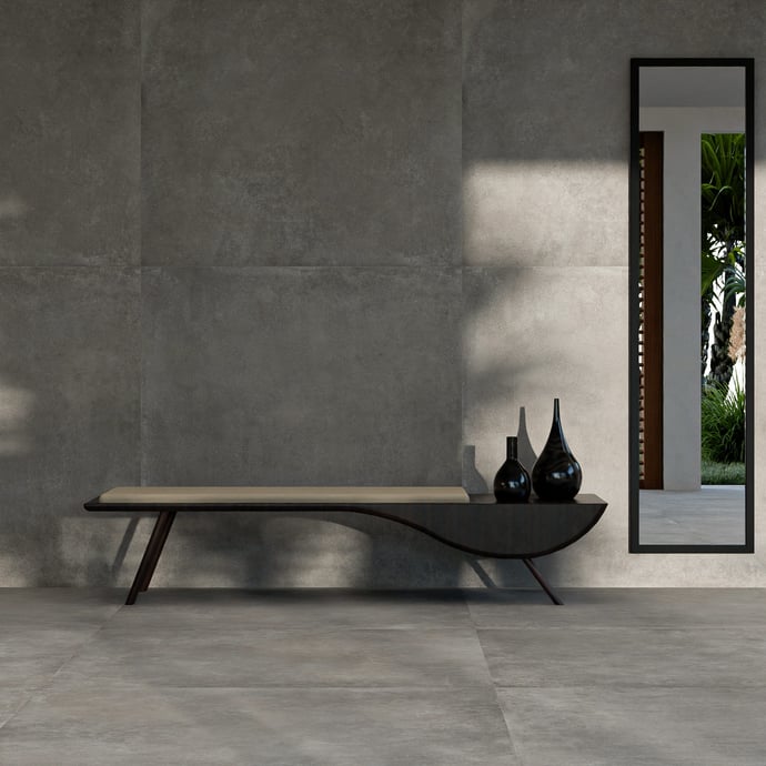 Dunkelgrauer Beton Terra