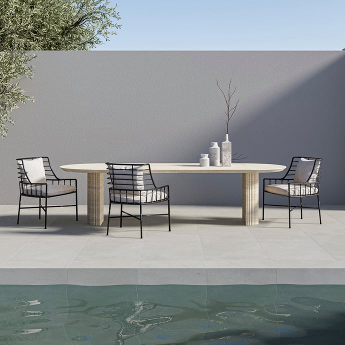 Londra Grauer Beton Outdoor rutschfest R11