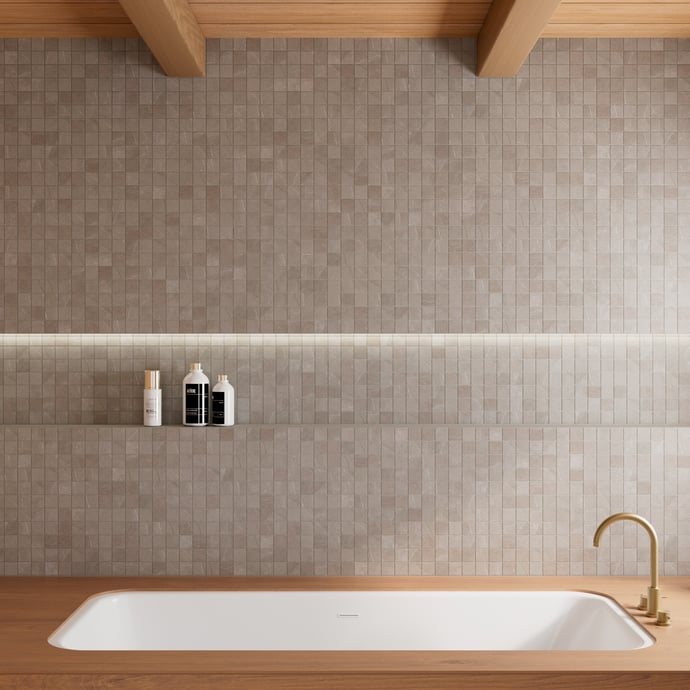 Schiefergestein Taupe Mosaik
