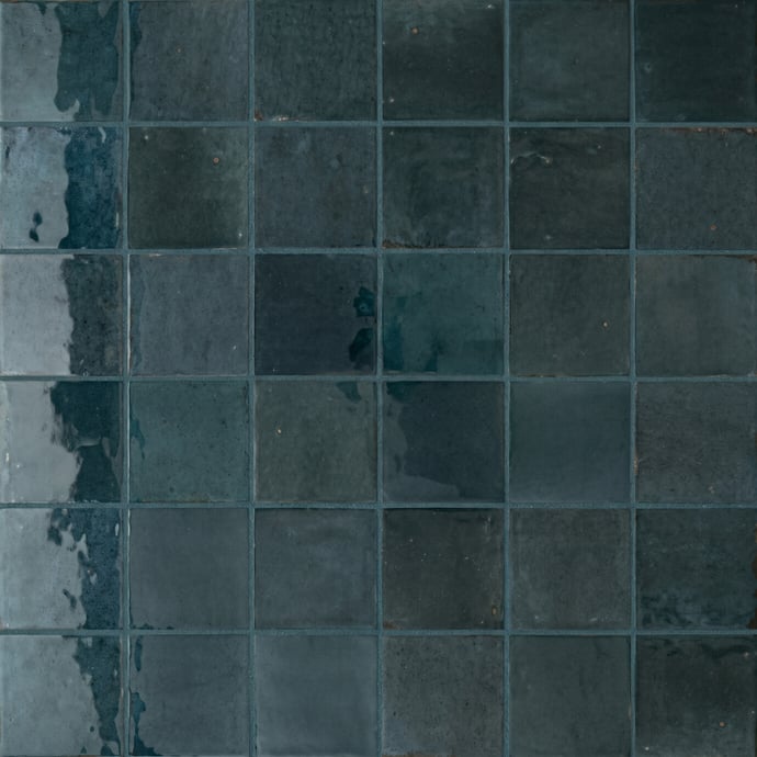 Terrakotta-Quadrat Blau