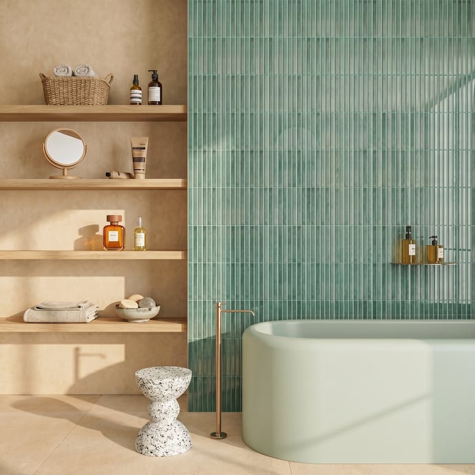 Terracotta Linear Turquoise