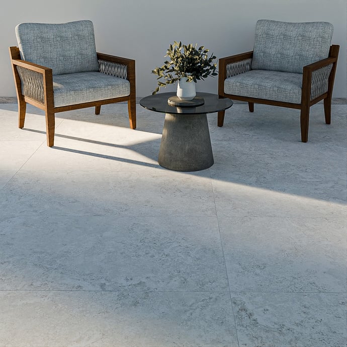 Ice Cross Bianco - Travertino Outdoor