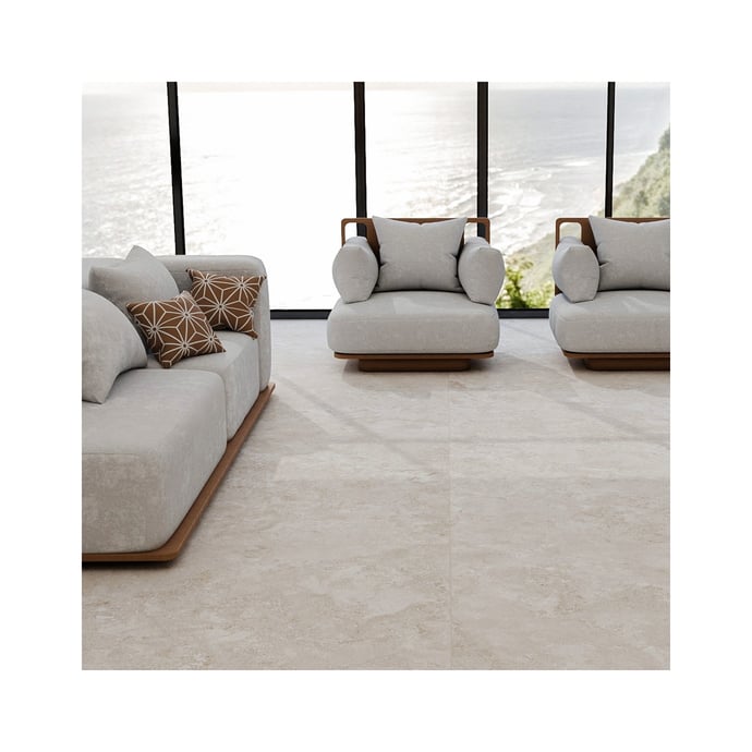 Travertin Querschliff beiger Marmor