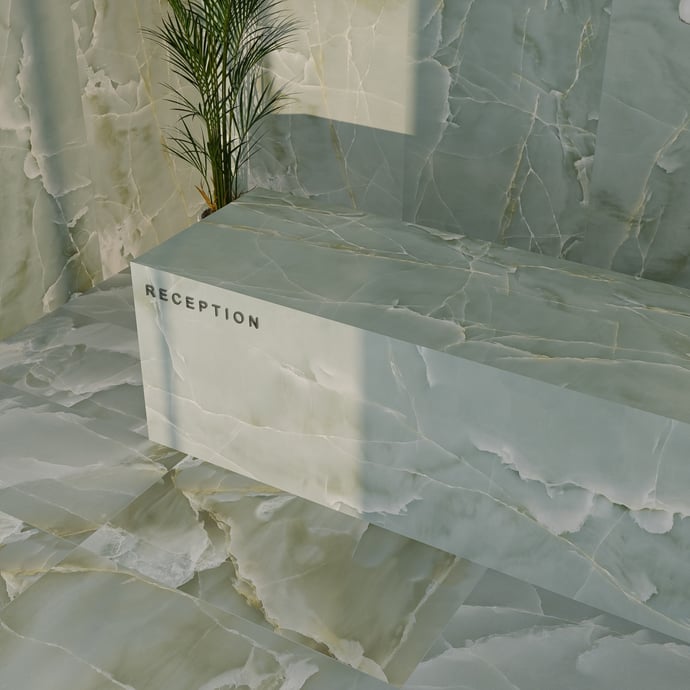 Matt Aquamarin Alabaster 9 mm