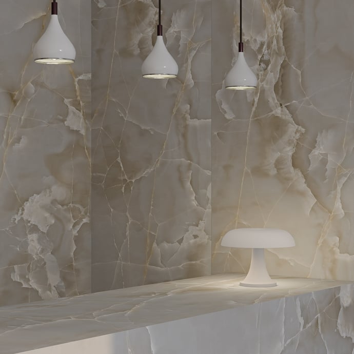 Matt Creme Alabaster 9 mm