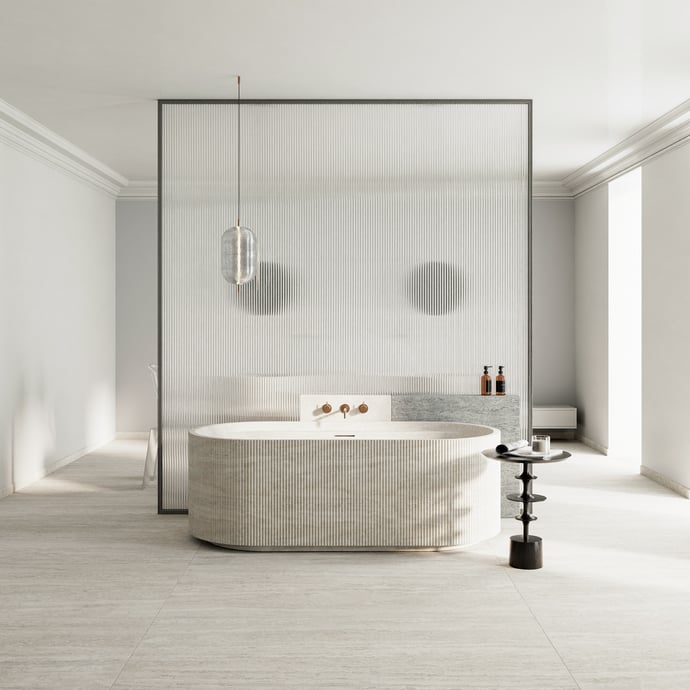 Contemporary White Veincut Travertine