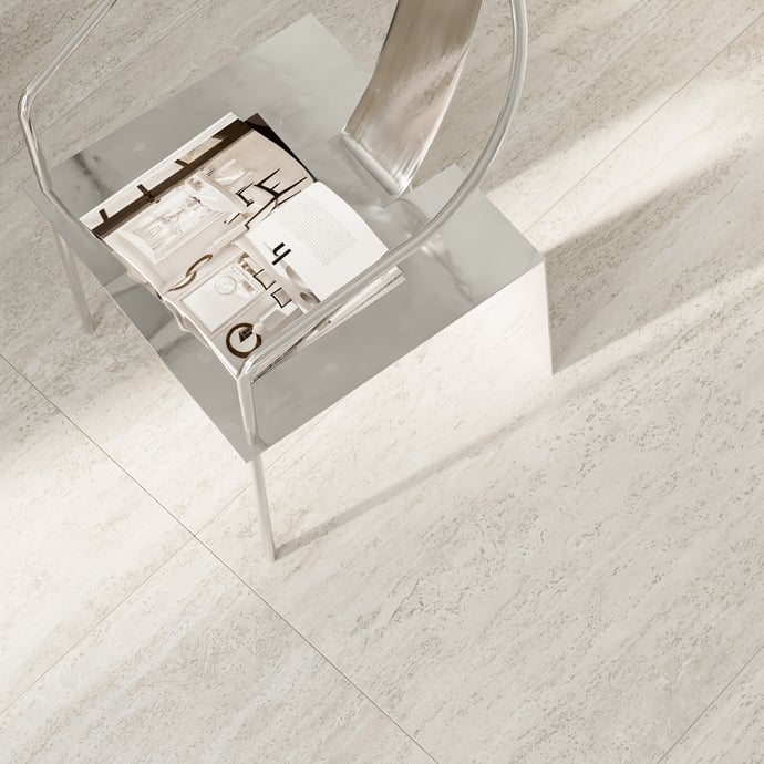 Contemporary White Veincut Travertine