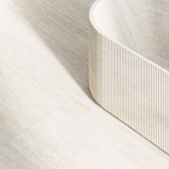 Contemporary White Veincut Travertine