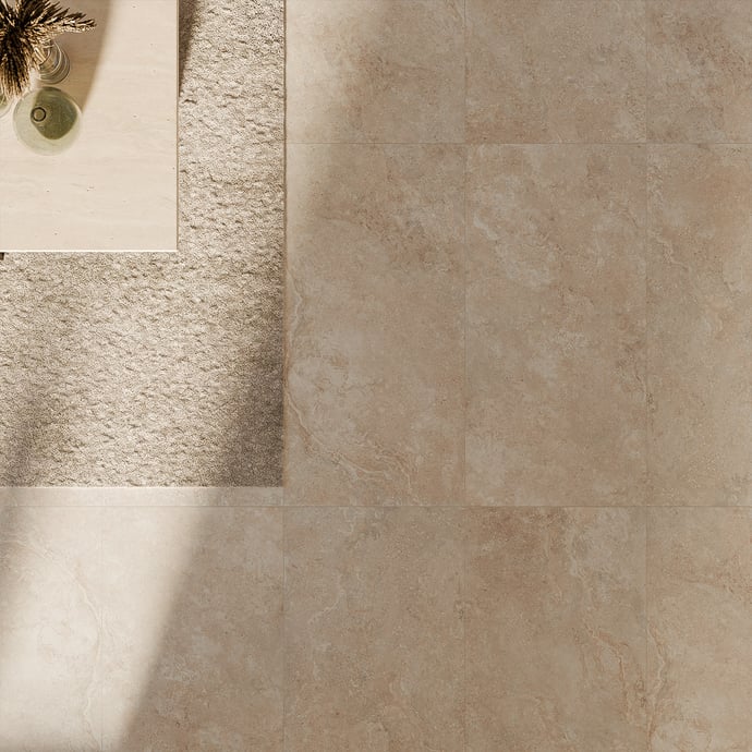 Crosscut almond travertine textured