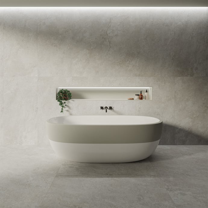 Crosscut grey travertine textured