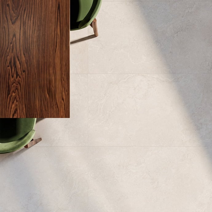 Travertin Querschliff Weißer strukturiert