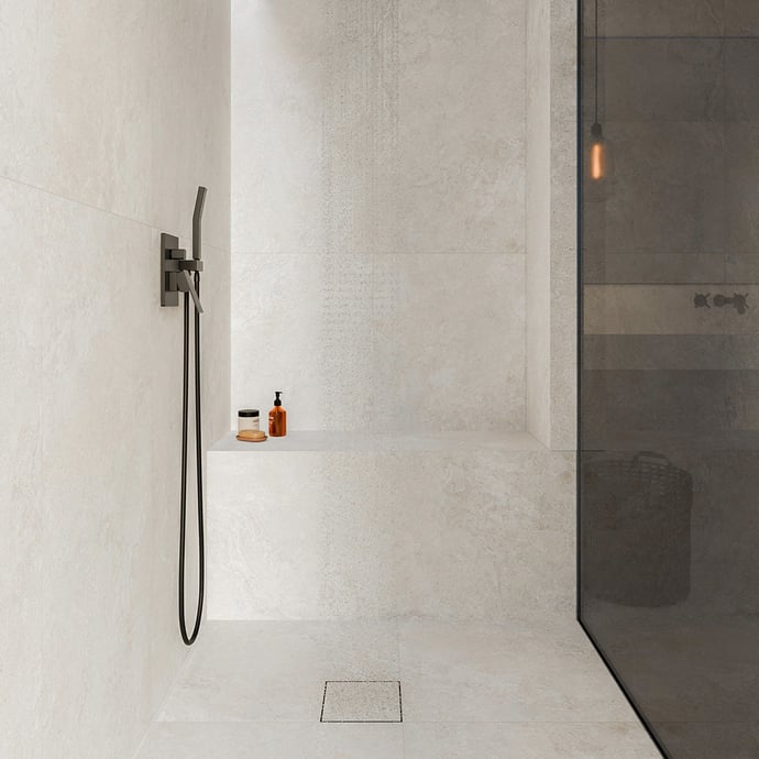 Crosscut white travertine textured