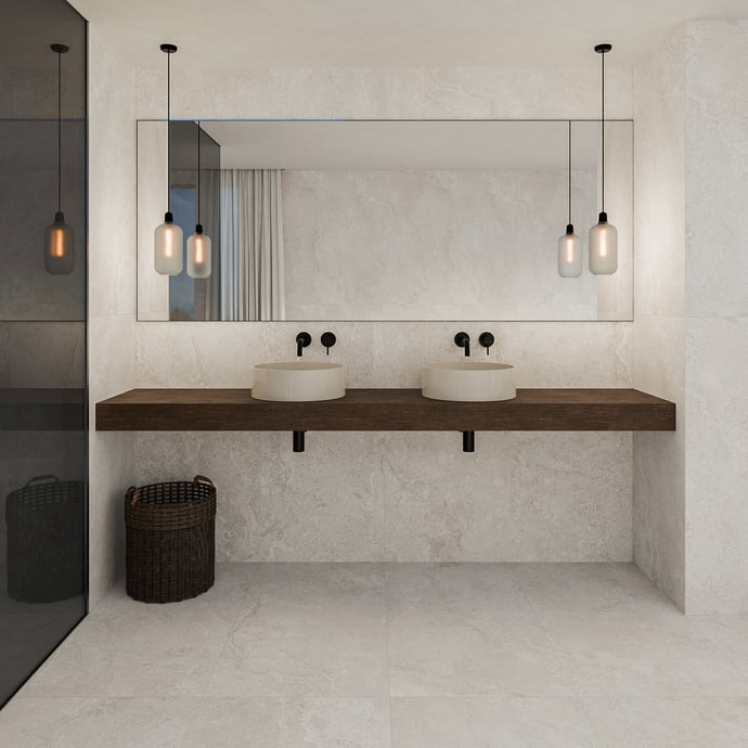 Crosscut white travertine textured